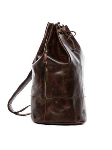SID & VAIN Leder-Seesack echt Leder Seesack Reisetasche Sporttasche groß braun in braun