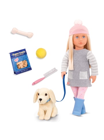 our generation 2 tlg. Puppenset Meagan 46cm mit Golden Retriever ab 3 Jahre in Mehrfarbig