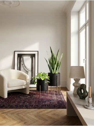 KADIMA DESIGN Blumentopf 2er Set Metall Pflanzkübel / Gold mit Füßen