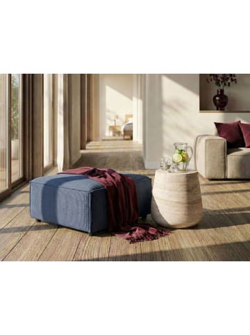 Beliani Ottomane ARDAL in Blau/Schwarz - (W) 86 x (H) 45 x (L) 86 cm