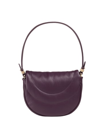 DuDu Schultertasche Leder 22 cm in deep purple