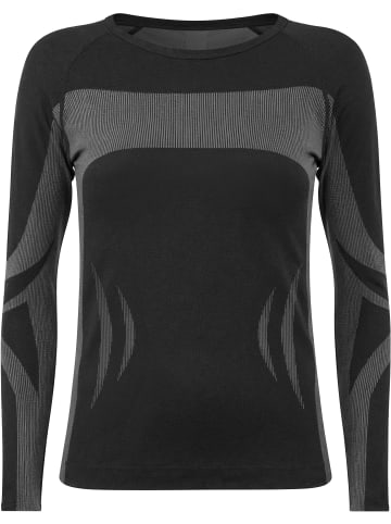 normani Unisex Thermounterhemd langarm in Schwarz/Grau