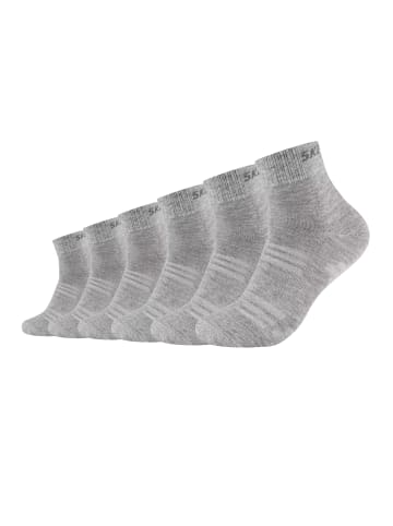 Skechers Socken Unisex 6p Basic Quarter Mesh Ventilation in Light Grey Melange 3390