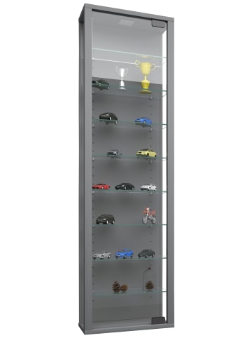 VCM  Wandvitrine Hängevitrine Stano Maxi in Silber