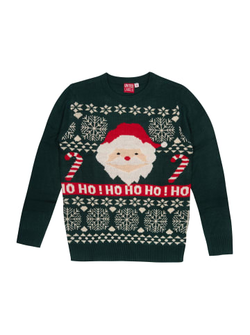 United Labels Winterpullover Weihnachtsmann Ugly Sweater in grün