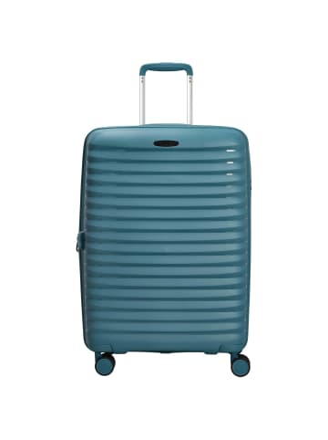 D&N Travel Line 4500+ - 4-Rollen-Trolley M 65 cm erw. (black) in petrol