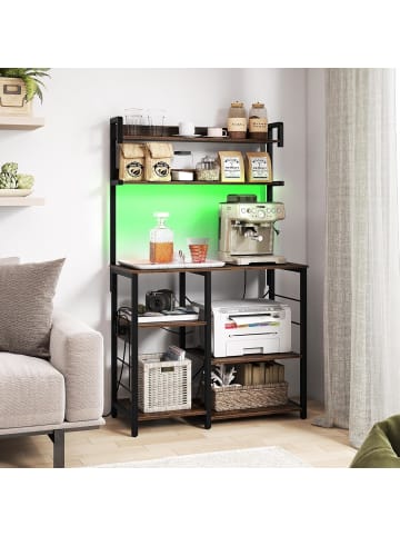 COSTWAY Küchenregal 90x40,5x147cm in Braun