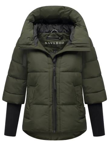 Navahoo Steppjacke Lotusherz XIV in Dark Olive