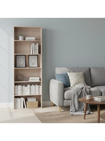 relaxdays Bücherregal in Eiche - (B)60 x (H)178,5 x (T)24 cm