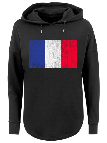 F4NT4STIC Oversized Hoodie France Frankreich Flagge distressed in schwarz