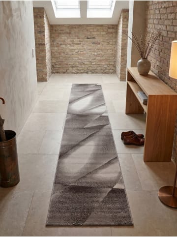 KADIMA DESIGN Teppich Kurzflor Waschbar Abstrakt ASPEN Strapazierfähig OEKO-TEX in Braun