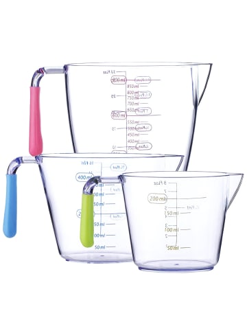 Intirilife 3er Pack Messbecher in Transparent