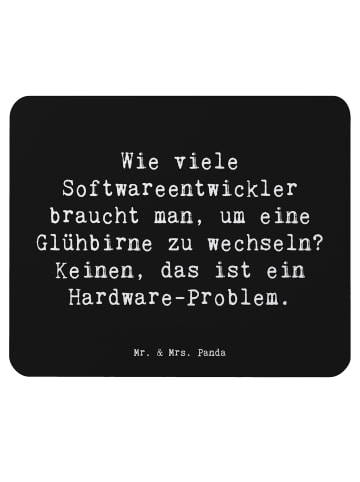 Mr. & Mrs. Panda Mauspad Spruch Softwareentwickler Glühbirne mit... in Schwarz