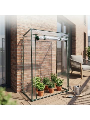 relaxdays Gewächshaus in Transparent - (B)100 x (H)150 x (T)50 cm