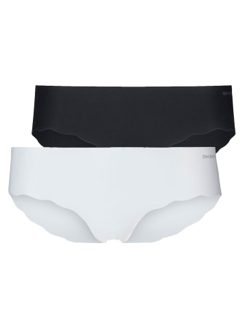 Skiny 2er Pack Panty in white-black