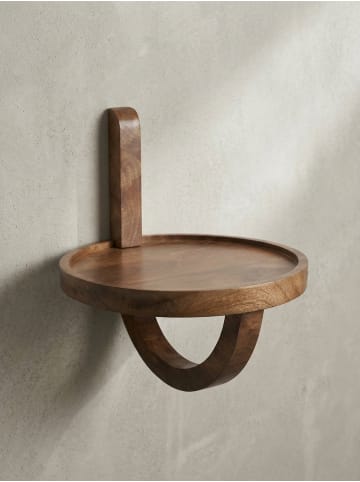 KADIMA DESIGN Wandregal 30x33x30 cm Massivholz Hängeregal Rund Modern, Design