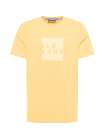 ELBSAND T-Shirt Timu in Mineral Yellow Melange