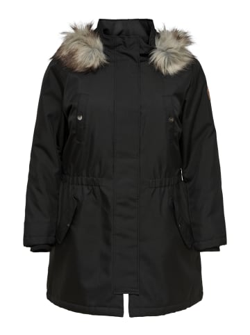 ONLY Carmakoma Parka Mantel Winter Jacke Große Übergröße Curvy Plus Size in Schwarz