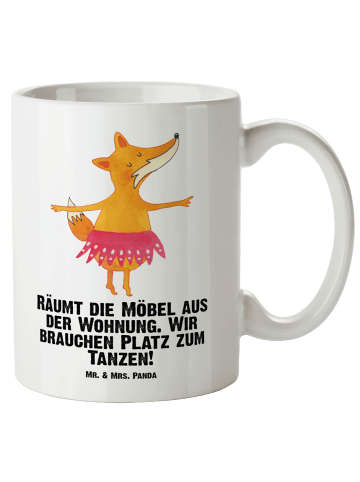 Mr. & Mrs. Panda Kaffeetasse Fuchs Ballerina mit Spruch in Weiß