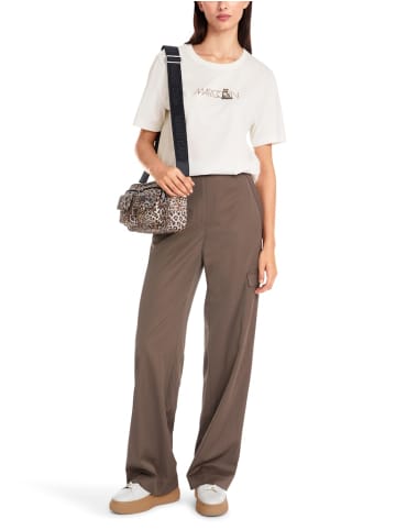 MARC CAIN T-Shirt mit Leo-Motiv Rethink Together in Weiß