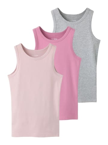 TWO SOON 3er-Pack Tanktop in Grey Melange