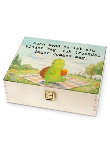 Mr. & Mrs. Panda Teebeutelbox Schildkröte  Pommes Design mit Spruch in Weiß