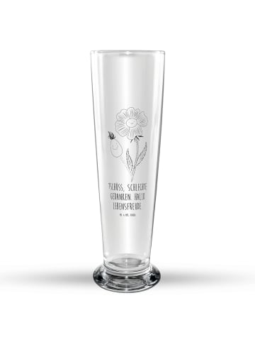 Mr. & Mrs. Panda Bierglas Blume HageRundunge mit Spruch in Transparent
