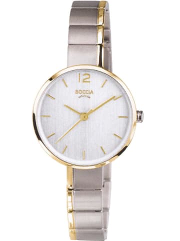 Boccia Uhr in Weiß