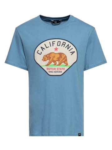 King Kerosin King Kerosin Print T-Shirt California Motor State in blau