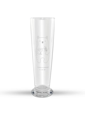 Mr. & Mrs. Panda Glas mit Gravur Bär Konfirmation ohne Spruch in Transparent