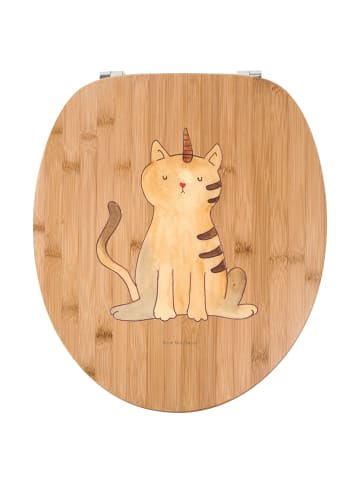 Mr. & Mrs. Panda Motiv WC Sitz Einhorn Katze ohne Spruch in Braun