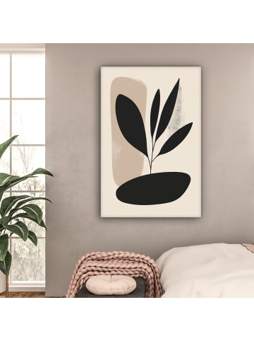 MuchoWow Leinwand Bilder Schwarz