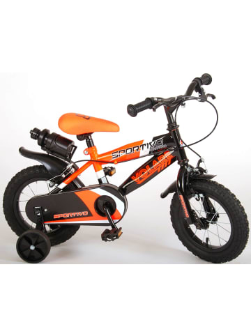 Volare Kinderfahrrad Sportivo Jungen 12 Zoll Kinderrad Neon Orange Schwarz 3 Jahre