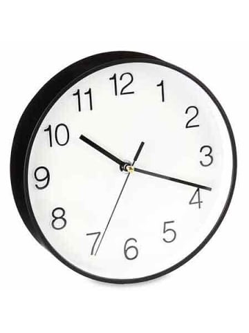 GIFTDECOR Wanduhr in schwarz