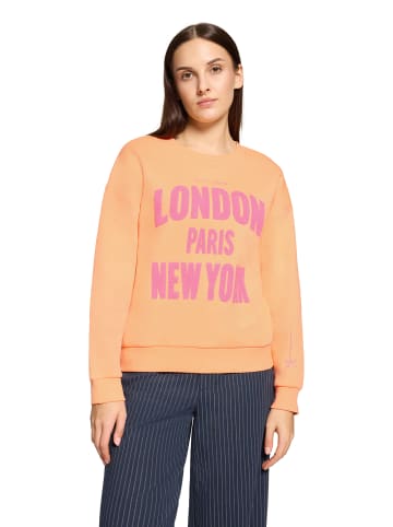 CARTOON Sweatshirt mit Rippbündchen in Patch Orange/Pink