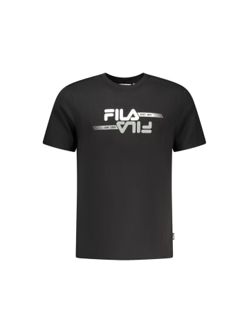 Fila Schwarzes Baumwoll-T-Shirt