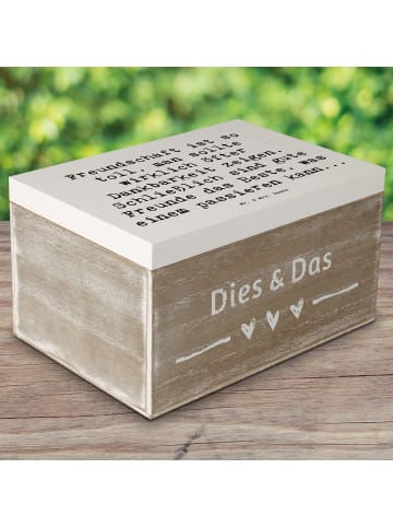 Mr. & Mrs. Panda Aufbewahrungsbox Spruch Dankbarkeit für Freunds... in Weiß