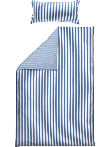 Erwin Müller Edel-Flanell Wendebettwäsche in blau-weiß