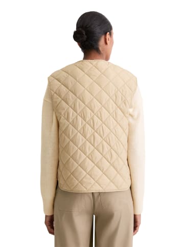 Marc O'Polo Kragenlose Steppweste regular in Stormy Sand