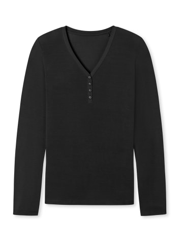 Schiesser Pyjamaoberteil Mix+Relax in Black