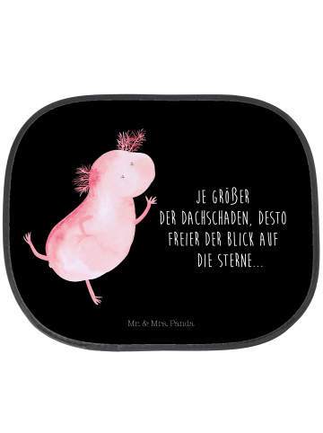 Mr. & Mrs. Panda Sonnenschutz Auto Axolotl Tanzen mit Spruch in Schwarz