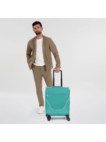 Stratic taska 4-Rollen Kabinentrolley S 55 cm mit Dehnfalte in petrol