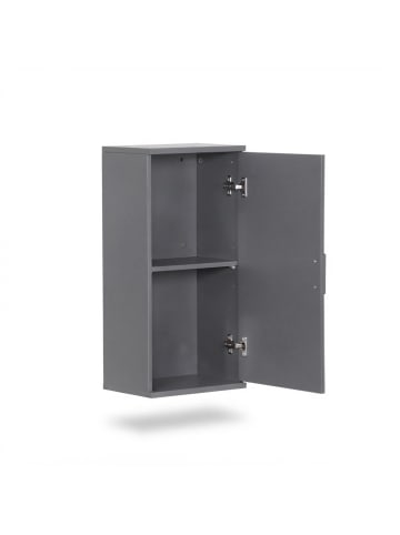 relaxdays Hängeschrank in Graublau - (B)30 x (H)62 x (T)21 cm