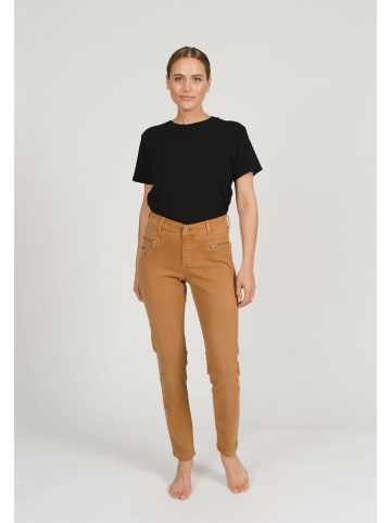 ANGELS  Slim Fit Jeans Jeans Malu Zip mit Zierreißverschlüssen in BRAUN