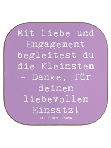Mr. & Mrs. Panda Untersetzer für Gläser Spruch Liebevolle Erzieh... in Lavendeltraum