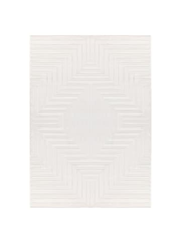 KADIMA DESIGN Teppich Kurzflor 3D-Muster Polypropylen Wohnzimmer in Creme