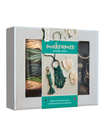 Frech Nonbook - Makramee-Schmuckset "Choose Happy" (Petrol/Natur)