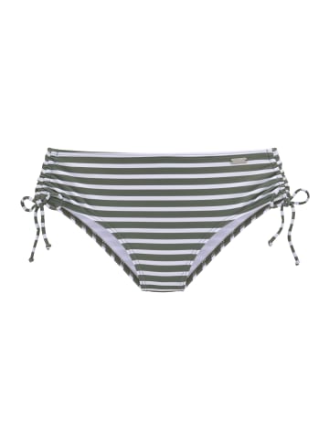 Venice Beach Bikini-Hose in oliv gestreift