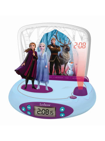 Lexibook Disney Frozen Die Eiskönigin 3D Projektions-Wecker mit Sound Elsa Anna 4 Jahre