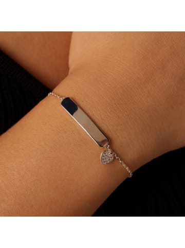 Lucardi 925 Silber Armband  Herz